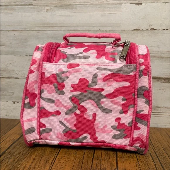 Tupperware Pink and Gray Camouflage Lunch Box Girls with Accessories - Picture 3 of 8